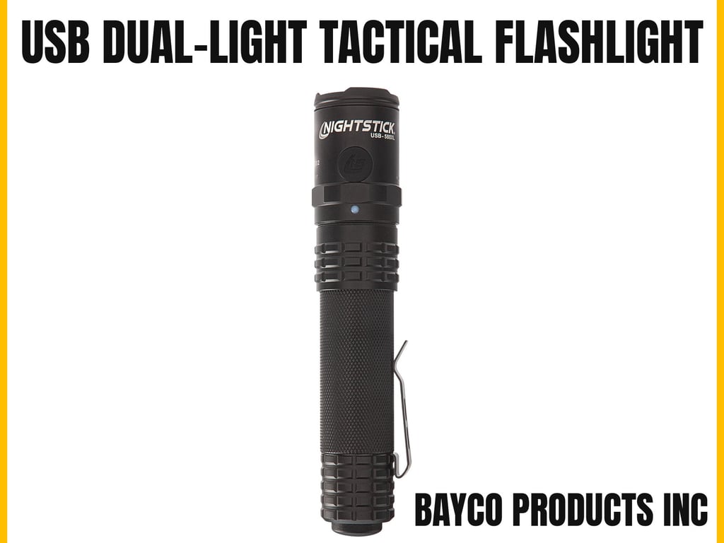 Bayco USB Dual-Light Tactical Flashlight-img-0
