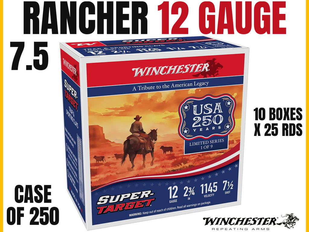 Winchester Super Target USA 250th Anniversary 12ga #7.5 Rancher 250rd Case-img-0
