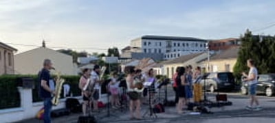 Musique Municipale de Bruyères - répétition en plein-air (Laval-sur-Vologne) - Laval-sur-Vologne