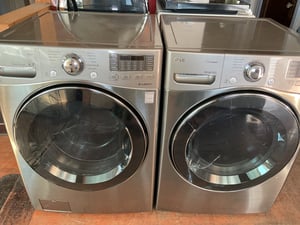 LG Front load dark gray washer and dryer