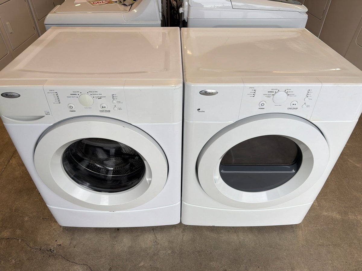 Photo 1 of this exact Whirlpool 54" Washer & dryer set