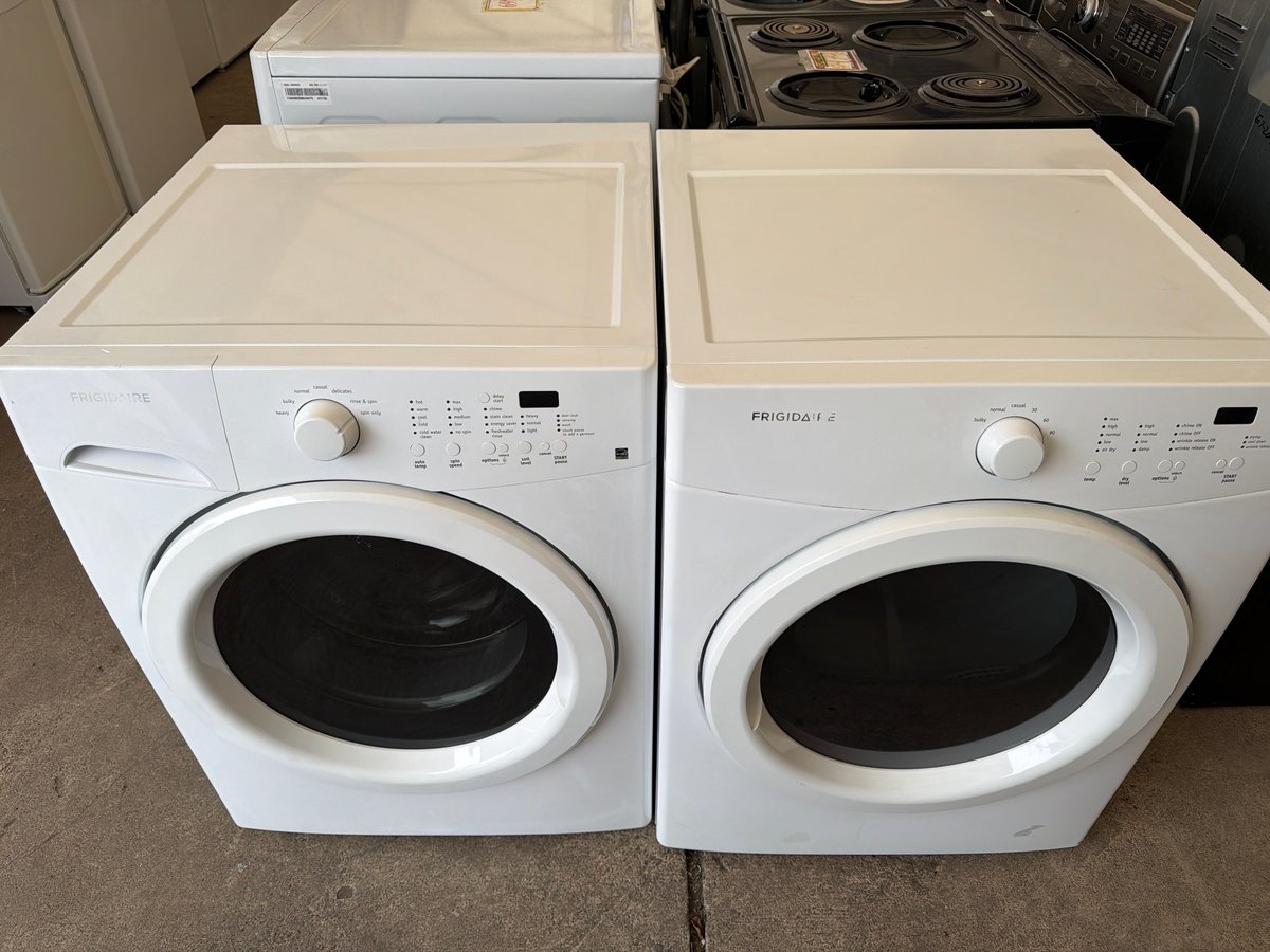 Photo 1 of this exact Frigidaire Front load washer and dryer set