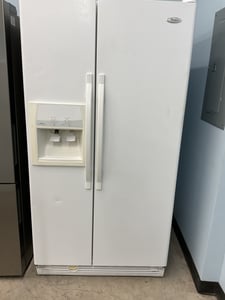 Whirlpool Side by side white refrigerator