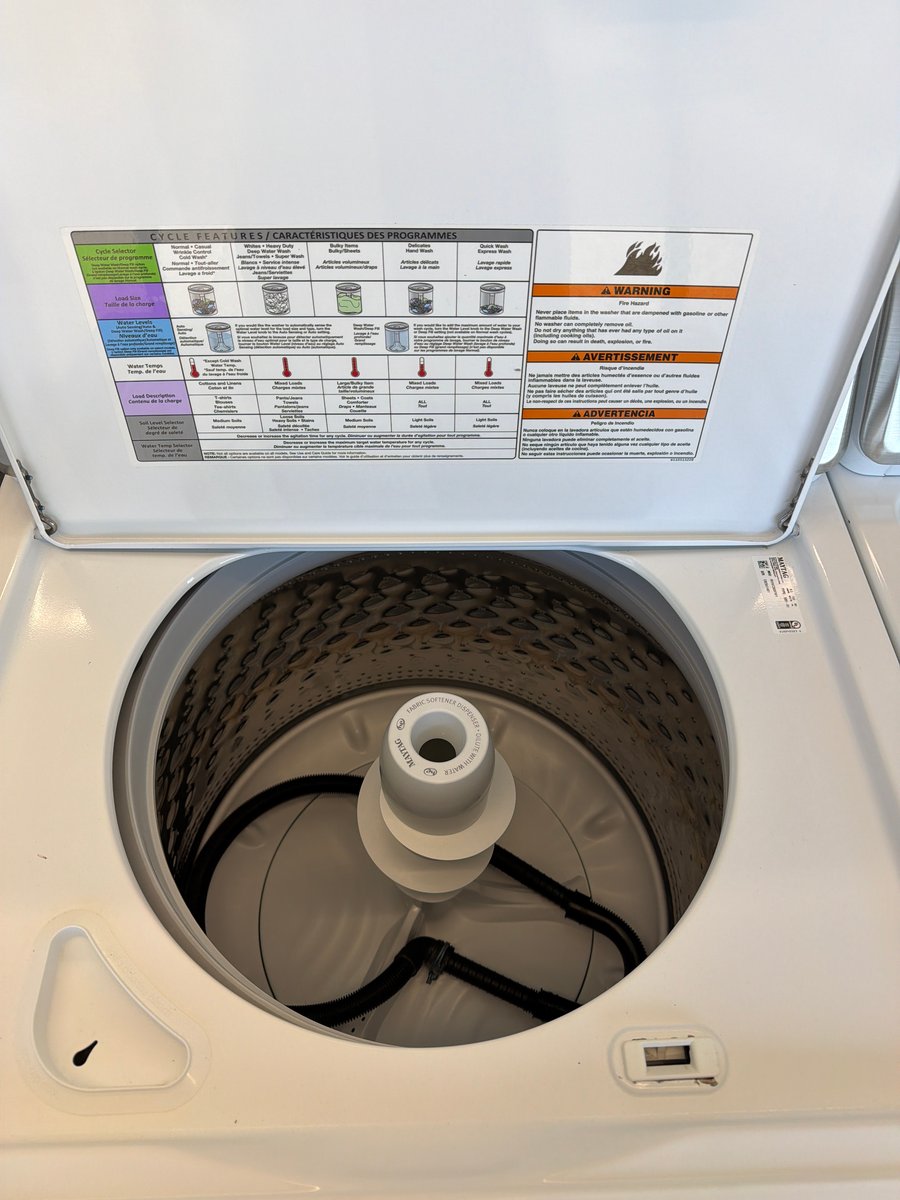 Photo 2 of this exact Maytag Top load washer and dryer set