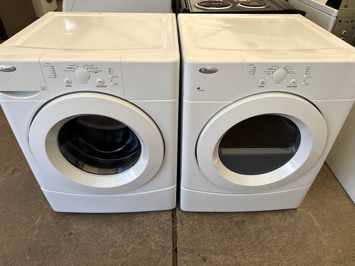 Photo 1 of this exact Whirlpool washer and dryer set