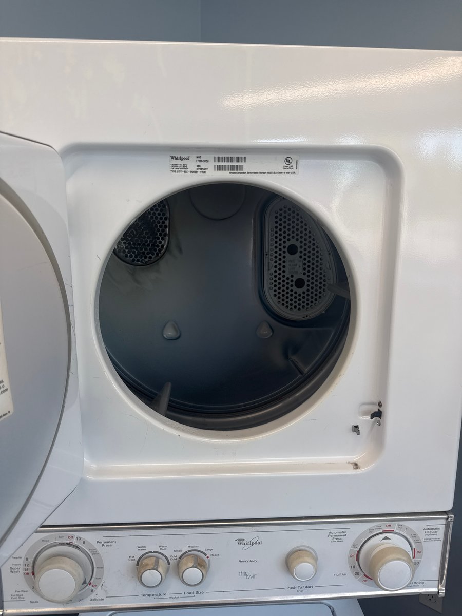 Photo 3 of this exact Whirlpool 24”wide laundry center