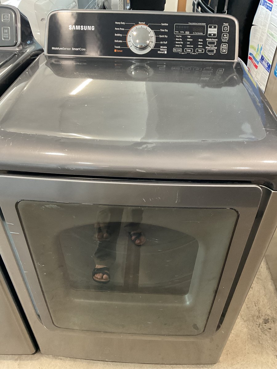 Photo 5 of this exact Samsung Top load charcoal color washer and dryer