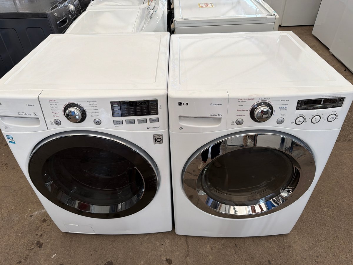 Photo 1 of this exact LG Front load white washer and dryer set