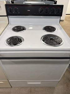 Roper White coil top range
