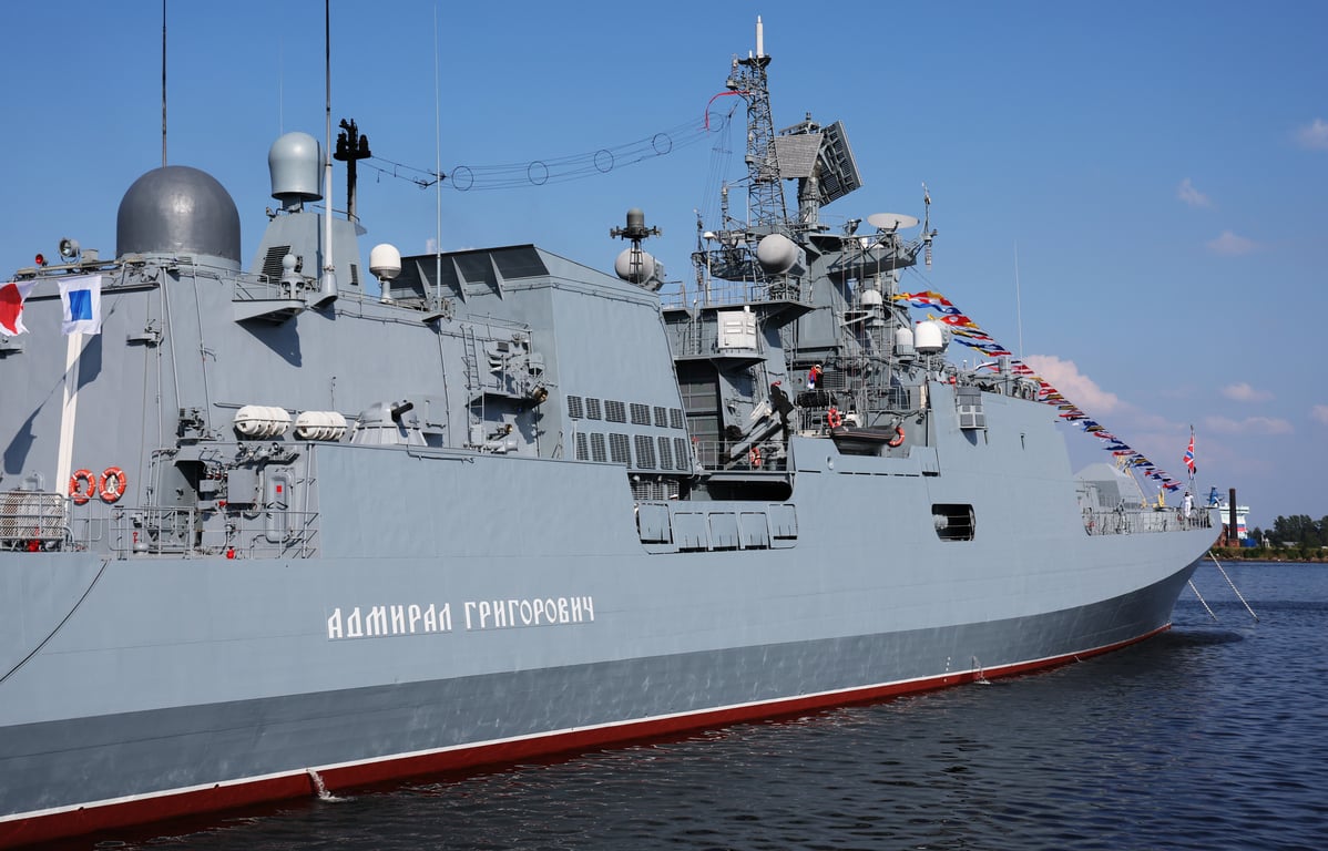 The frigate Admiral Grigorovich in St. Petersburg, Russia, 27 July 2025. Photo: EPA/ALEXANDER KAZAKOV / SPUTNIK / KREMLIN POOL KREMLIN POOL / MANDATORY CREDIT