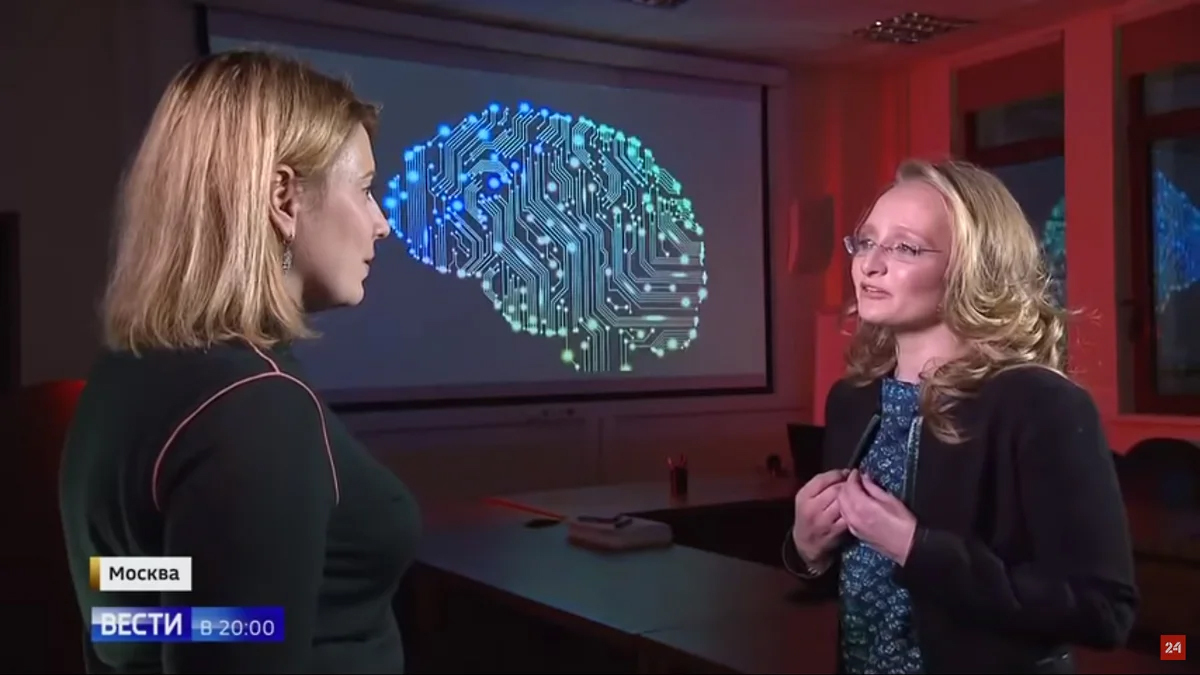 Катерина Тихонова (справа). Фото:  youtube.com  / Russia24TV