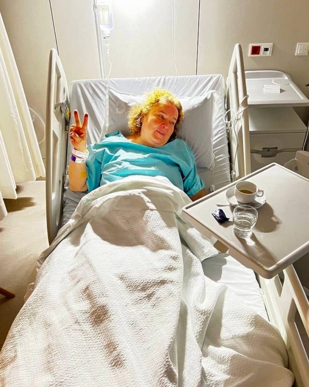 Тамара Эйдельман после операции по удалению полипов. Фото: Тамара Эйдельман / Substack