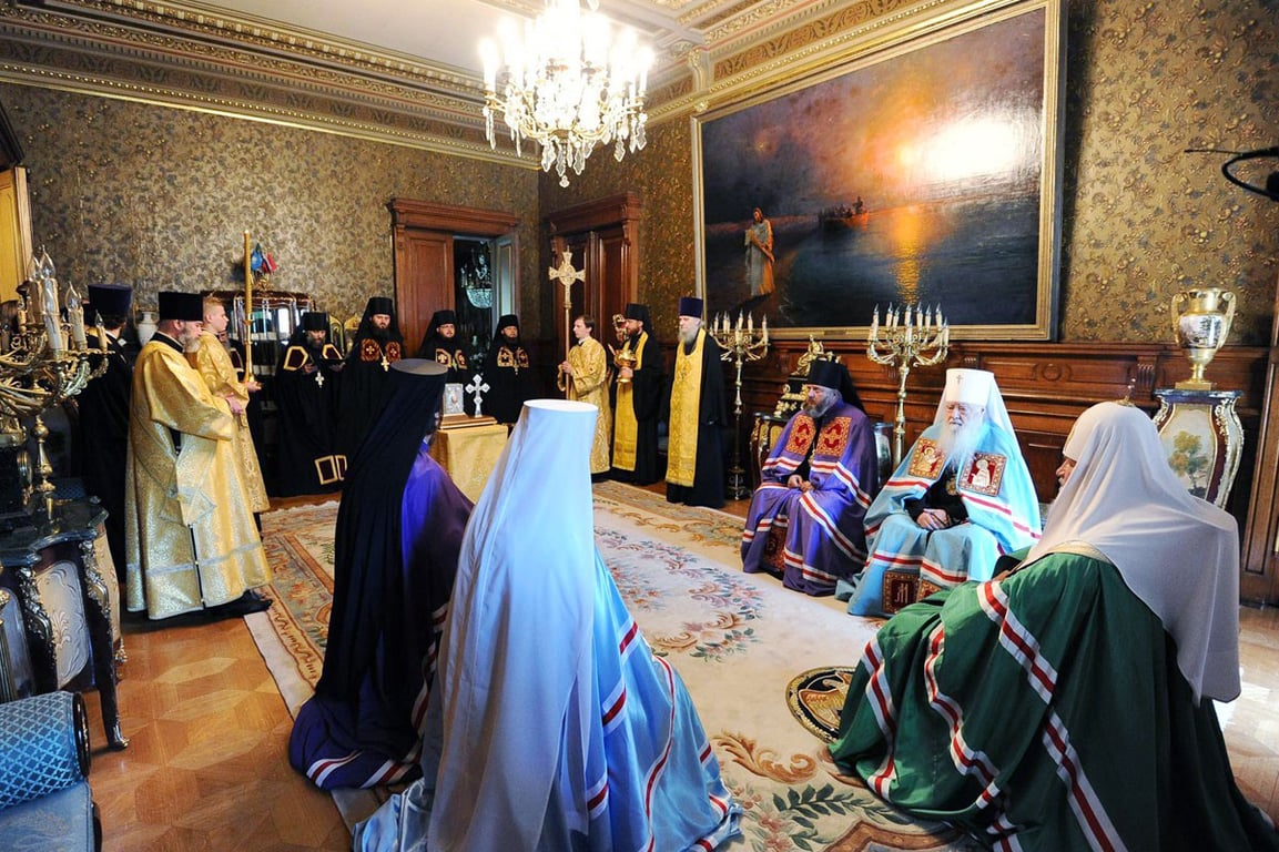 Наречение архимандрита Питирима (Творогова) во епископа Душанбинского и Таджикистанского, архимандрита Константина (Островского) во епископа Зарайского и архимандрита Иннокентия (Ветрова) во епископа Мариинского и Юргинского, 2012 год. Фото: Сергей Власов /  Пресс-служба Патриарха Московского и всея Руси