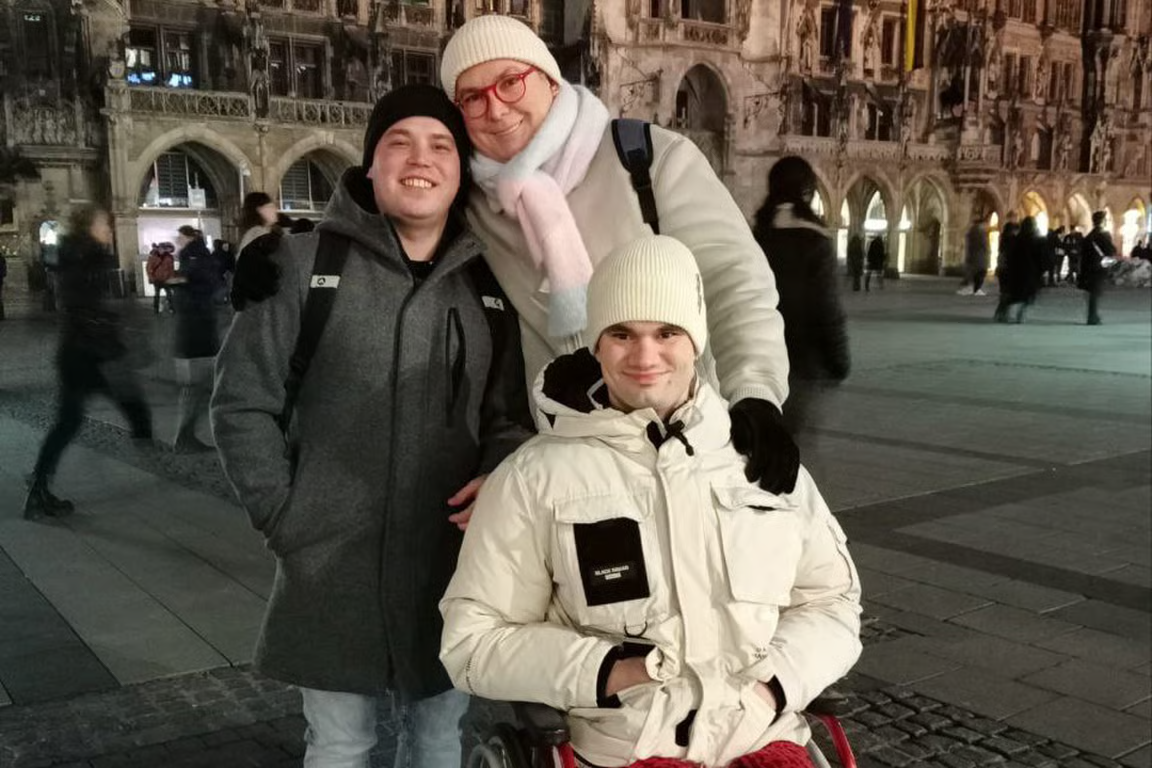 Artur Maksimov, his husband Rudolf and their adopted son Viktor. Photo via their personal archive