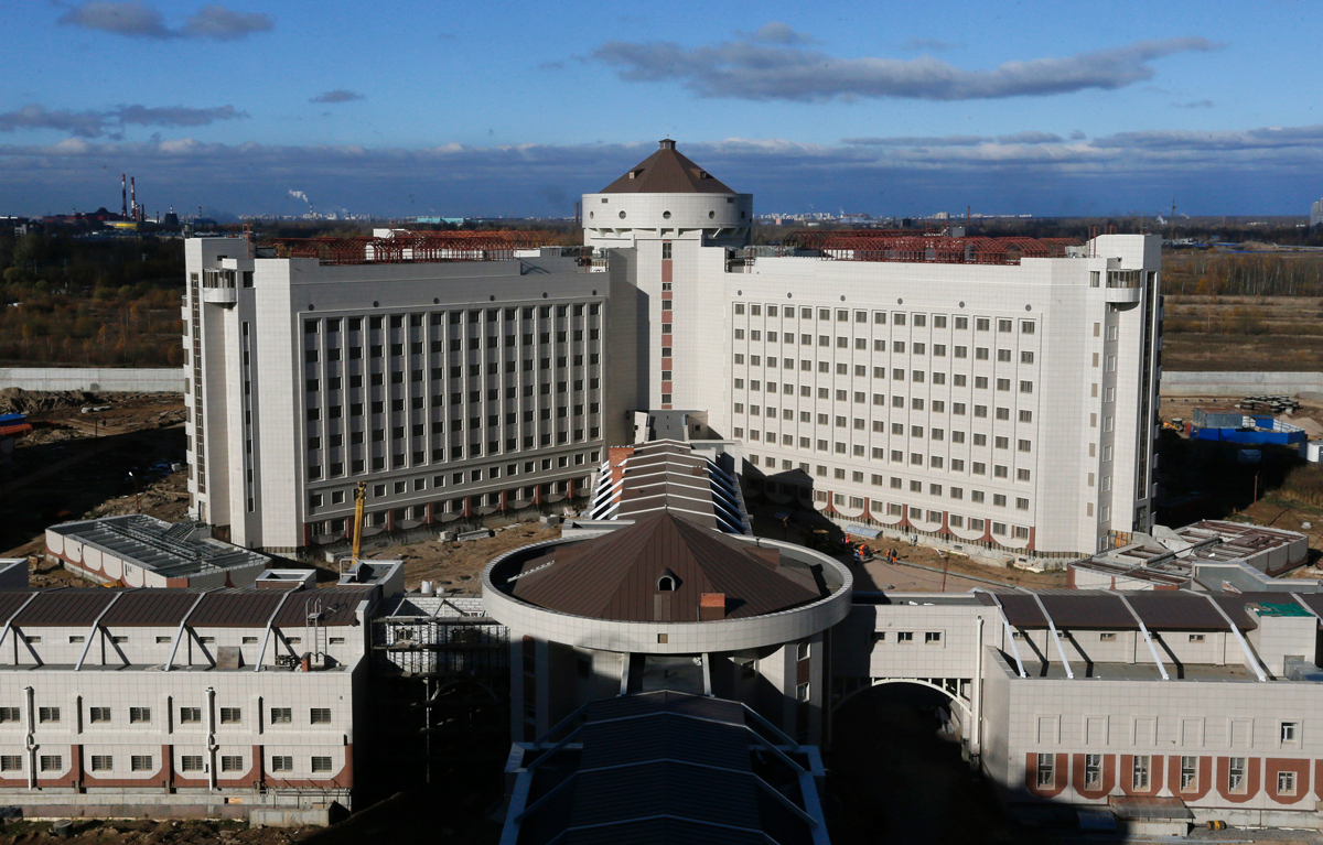 Внешний вид следственного изолятора «Кресты-2» во время строительства, Санкт-Петербург, 17 октября 2014 года. Фото: Александр Демьянчук / Reuters / Scanpix / LETA