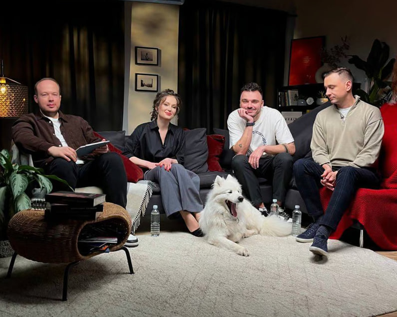 (L-R) Navalny allies Georgy Alburov, Maria Pevchikh, Ruslan Shaveddinov and Ivan Zhdanov. Photo: Maria Pevchikh / Telegram