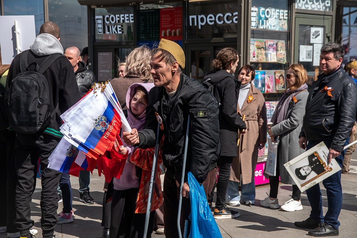 Празднование дня Победы в Санкт-Петербурге, 9 мая 2025 года. Фото: «Новая Газета Европа»