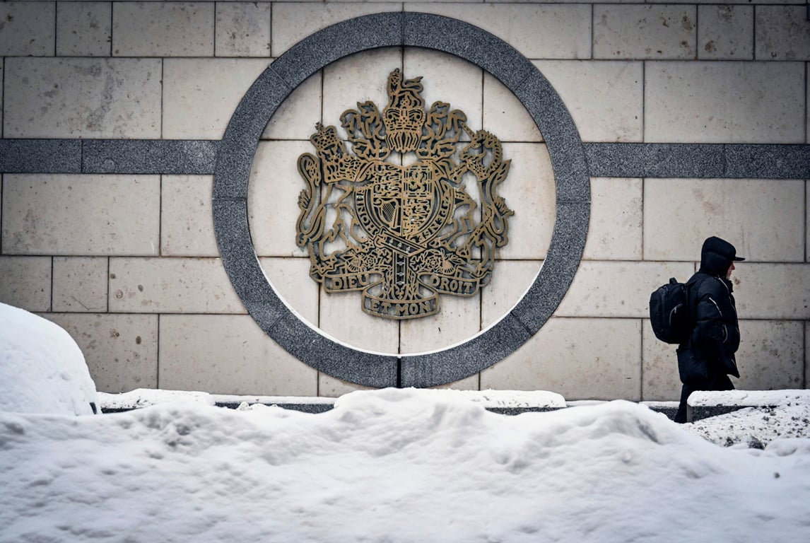 Здание британского посольства в Москве, 15 января 2026 года. Фото: Александр Неменов / AFP / Scanpix / LETA