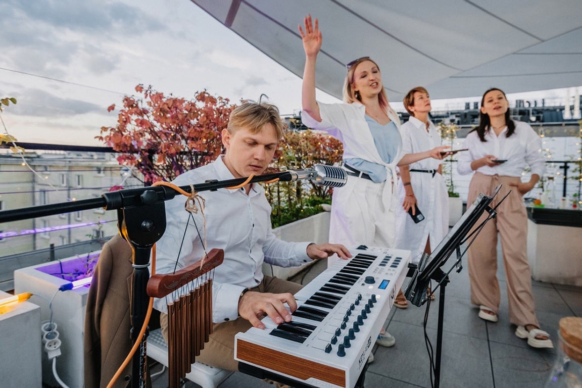 Хор на крыше в Варшаве. Фото: личный архив Катерины (руководитель хора Варшавы)