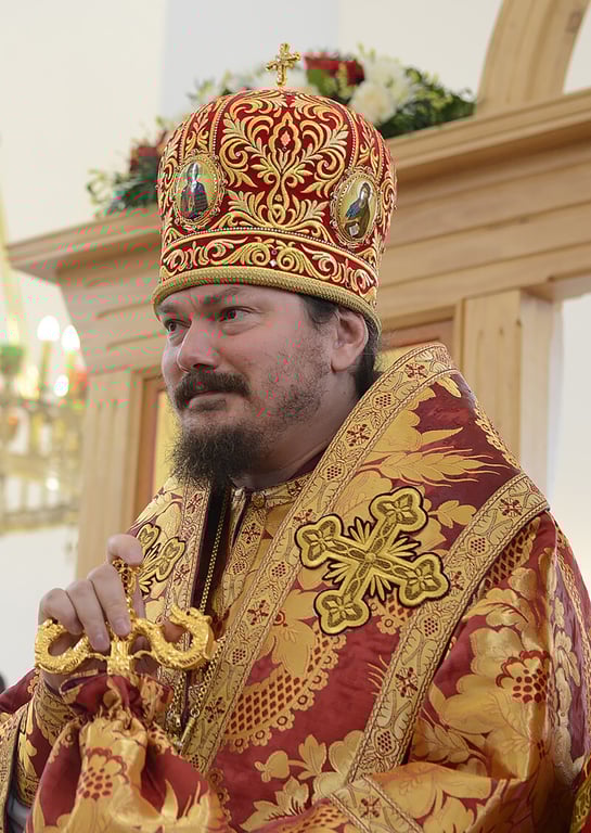 Епископ Нестор во время посещения Владимиром Путиным Российского духовно-культурного центра в Париже, 29 мая 2017 года. Фото:  kremlin.ru