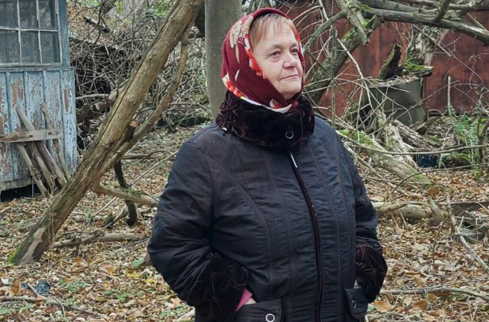Natalia Khodymchuk in the exclusion zone, 2024. Photo: Ukrainian Agency for Exclusion Zone Management
