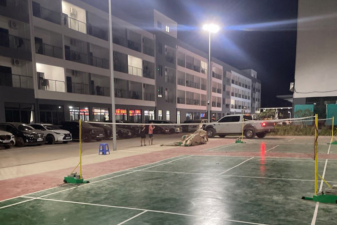 Inside a scam centre compound in Chrey Thum. Photo provided by subjects of this story.