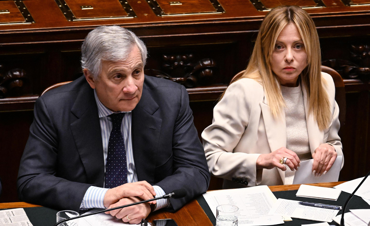 Премьер-министр Италии Джорджа Мелони и министр иностранных дел Антонио Таяни, Рим, 11 марта 2026 года. Фото: Riccardo Antimiani / EPA