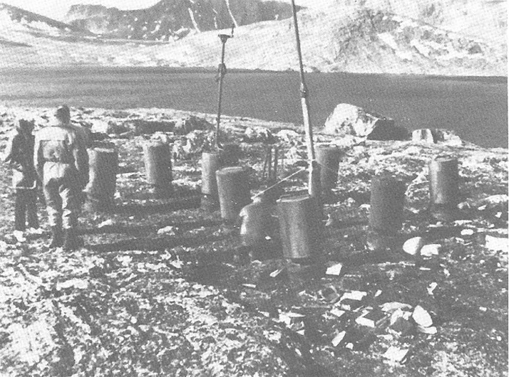 Германская метеобаза, около 1943 года. Фото:  goarctic.ru