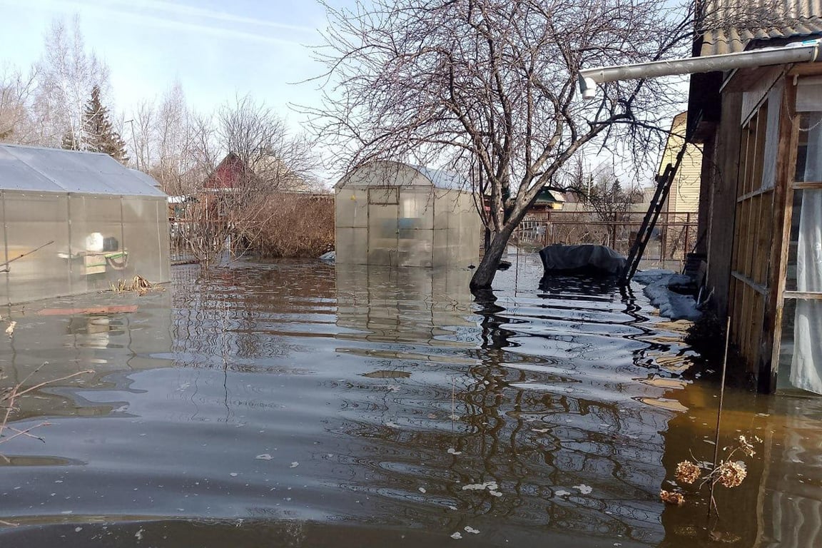 Затопленный участок в Омской области. Фото:  Омское гражданское объединение