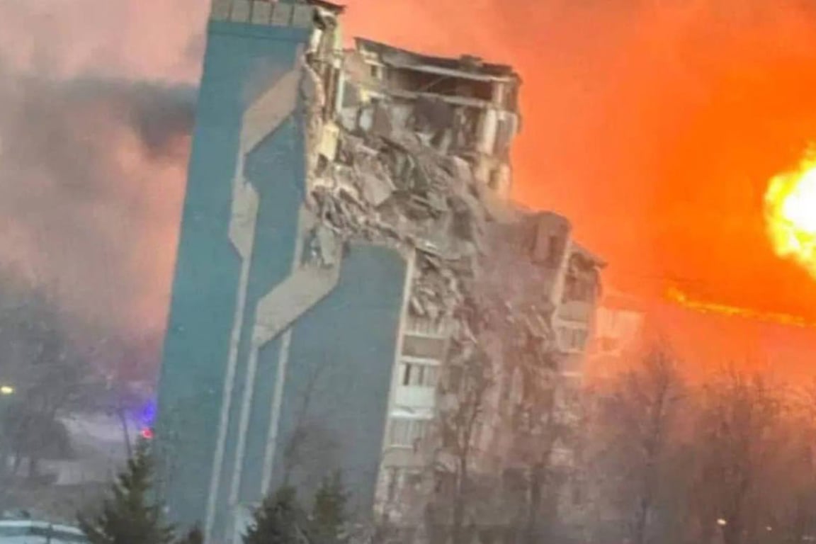 Последствия удара по Тернополю, 19 ноября 2025 года. Фото: @huyovyi_ternopil /  Telegram