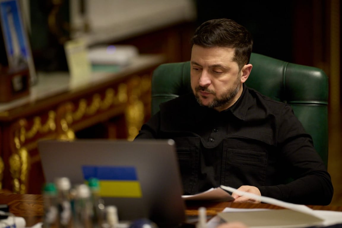 Ukrainian President Volodymyr Zelensky in his office in Kyiv, Ukraine, 5 February 2026. Photo: Zelensky / Telegram