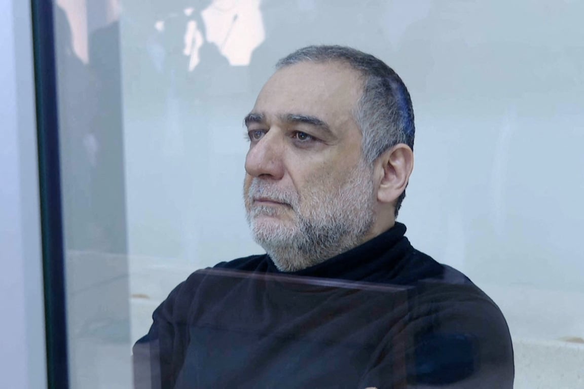 Рубен Варданян во время судебного заседания в Баку, Азербайджан, 17 февраля 2026 года. Фото: Reuters / Scanpix / LETA