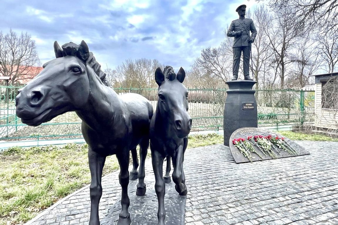 Памятник Петру Козлову в Херсонской области, февраль 2024 года. Фото:  Российское военно-историческое общество