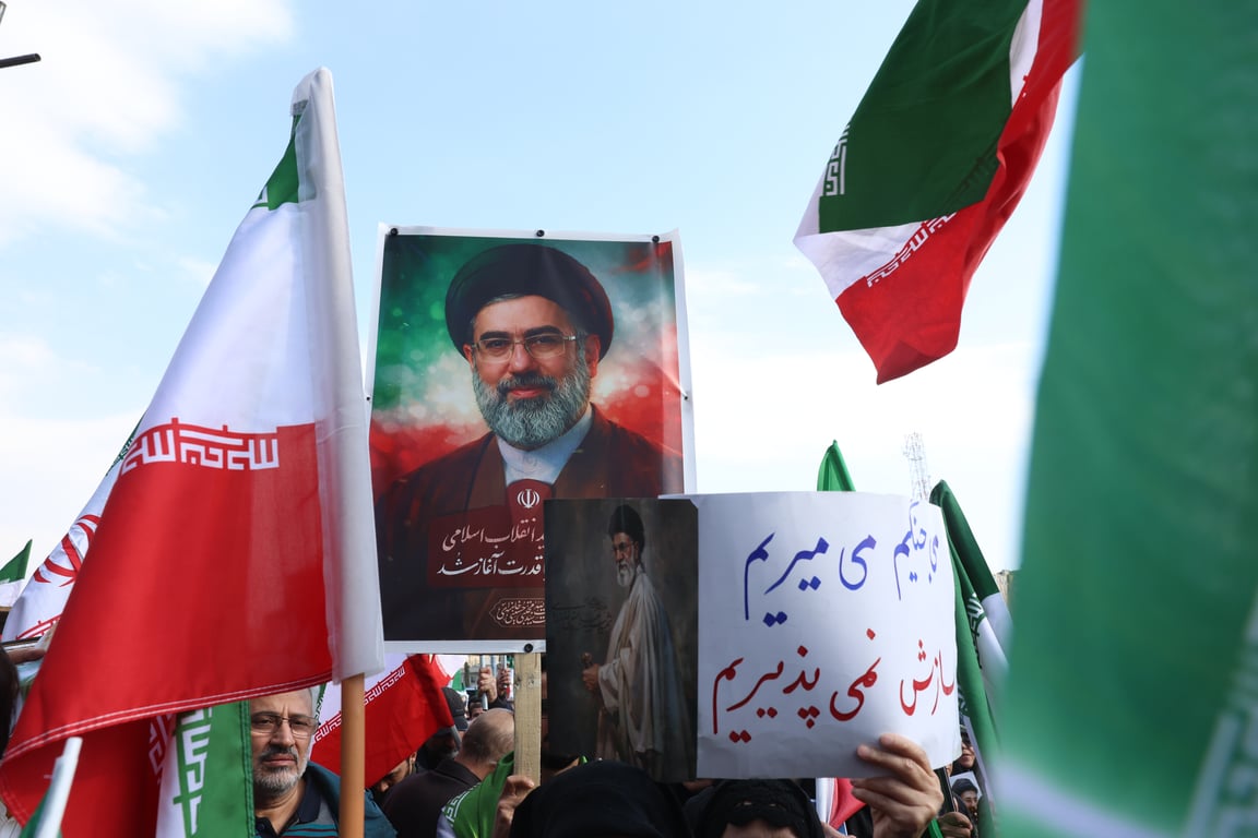 Iranians rally in support of Iran’s newly appointed Supreme Leader Ayatollah Mojtaba Khamenei in Tehran, Iran, 9 March 2026. Photo: EPA / Abedin Taherkenareh