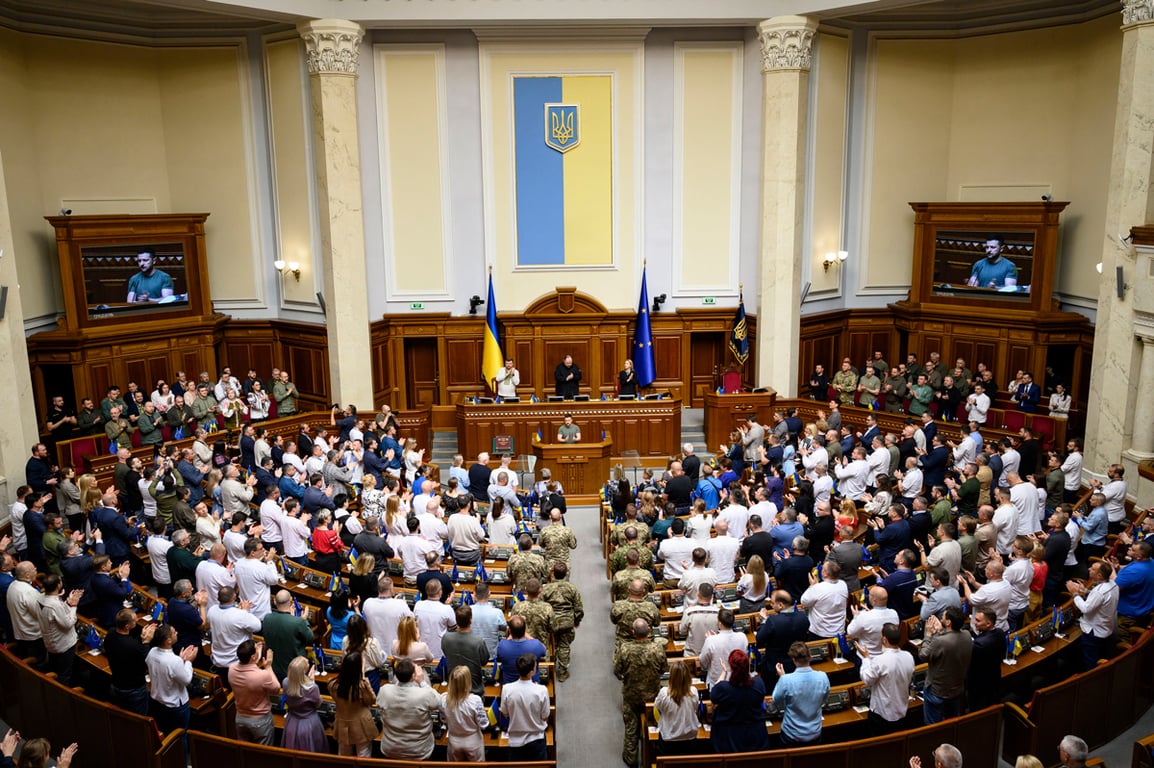 Выступление Владимира Зеленского в Верховной раде, Киев, Украина, 28 июня 2023 года. Фото:  Офис Президента Украины