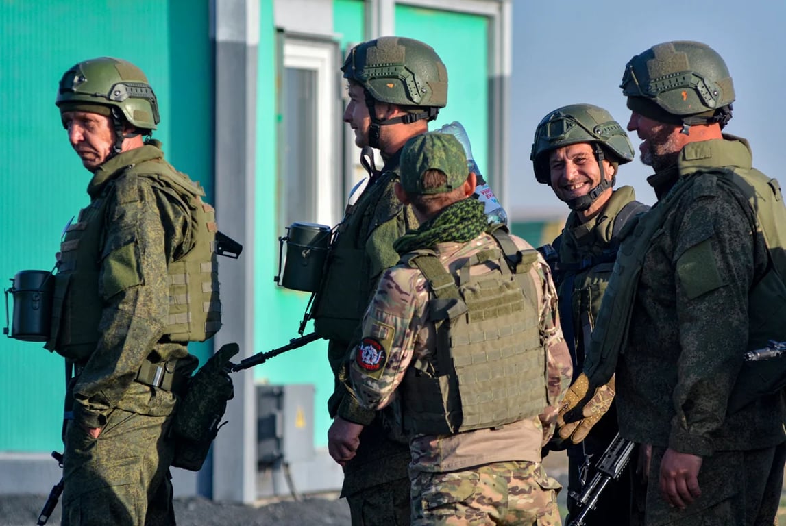 Russian conscripts train in southern Russia’s Rostov region in southern Russia, 4 October 2024. Photo: EPA / ARKADY BUDNITSKY