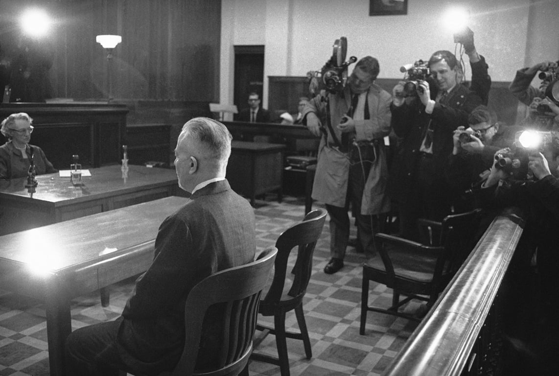 Эд Гейн в ожидании начала судебного заседания в Вотоме, штат Висконсин, 22 января 1968 года. Фото: Paul Shane / AP / Scanpix / LETA