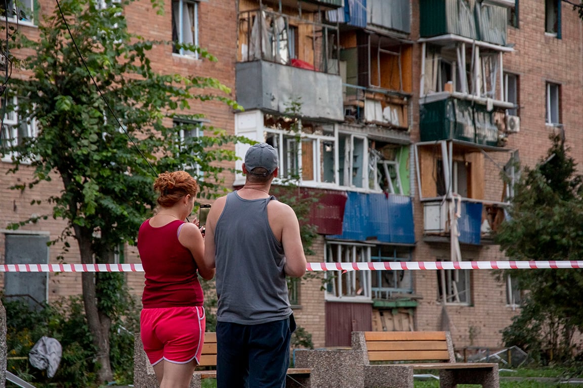 Последствия прилета в жилое здание, Курск, 11 августа 2024 года. Фото: «Новая Газета Европа»