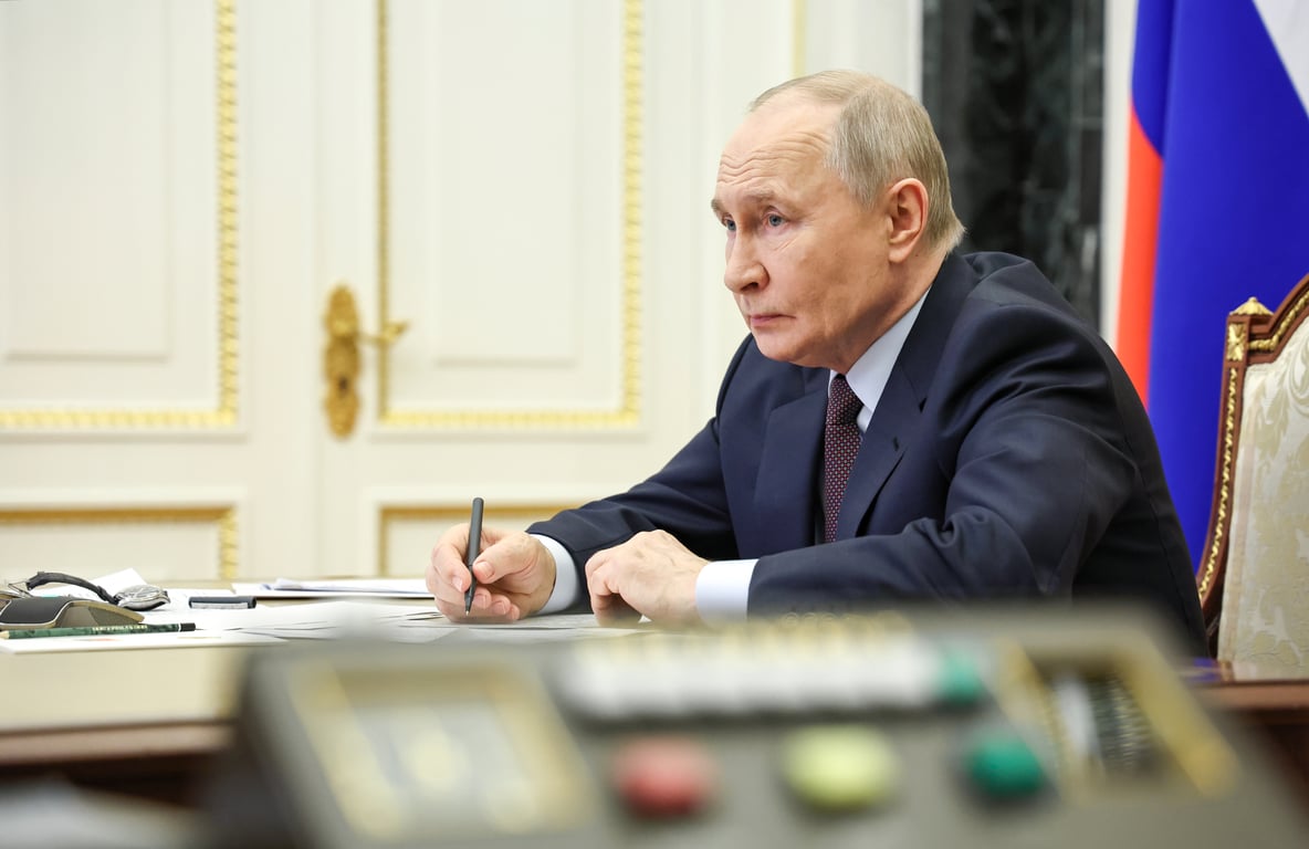 Vladimir Putin, 23 April 2026. Photo: EPA/Alexander Kazakov / Sputnik / Kremlin Pool