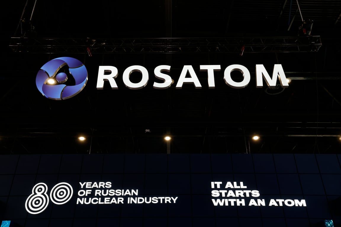 The Rosatom pavilion at the 28th St. Petersburg International Economic Forum in Russia, 18 June 2025. Photo: EPA / Anatoly Maltsev