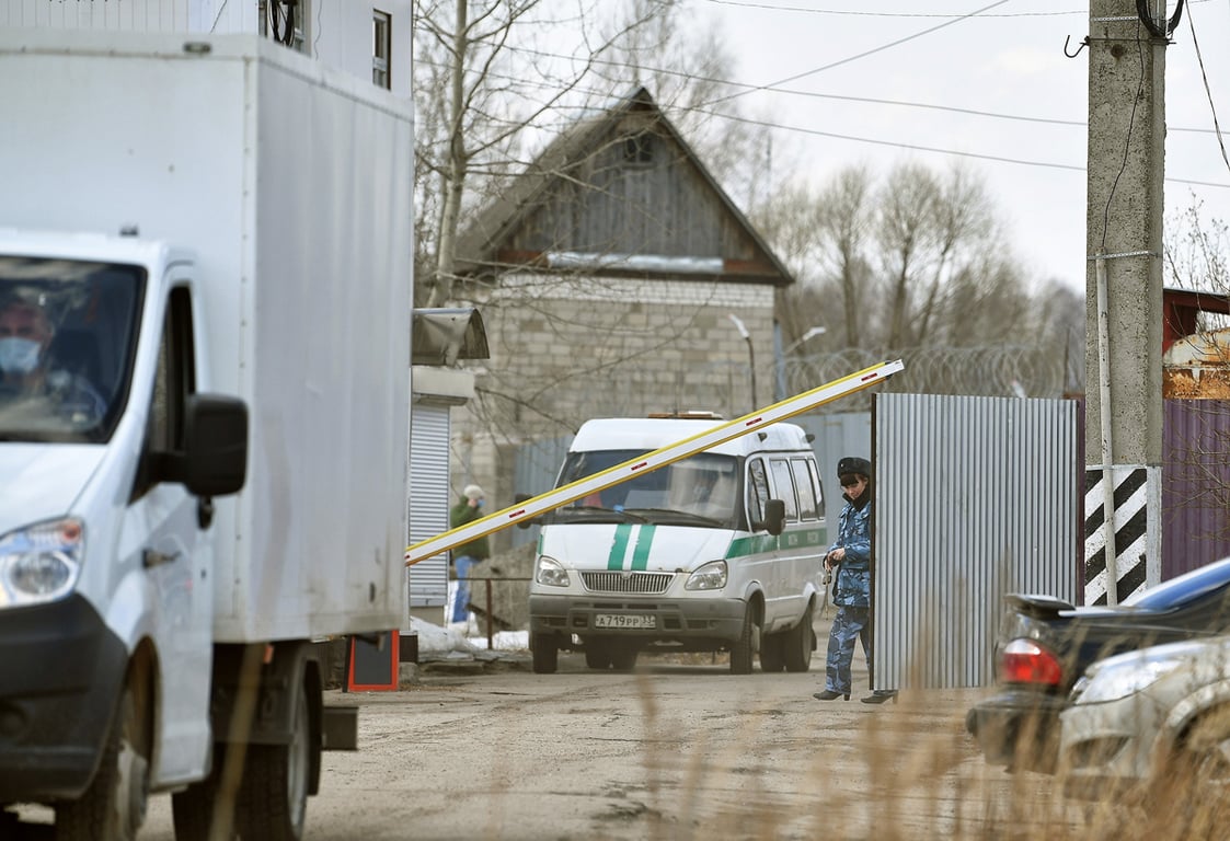 Исправительная колония № 2 в городе Покров, Владимирская область, 6 апреля 2021 года. Фото: Александр Миридонов / Коммерсантъ / Sipa USA / Vida Press