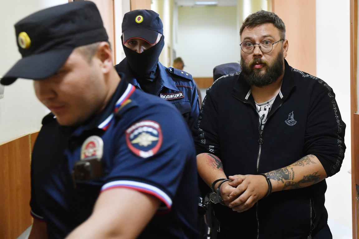 Илья Горбунов в Петроградском районном суде Санкт-Петербурга, 25 июня 2024 года. Фото: Александр Коряков / Коммерсантъ / Sipa USA / Vida Press