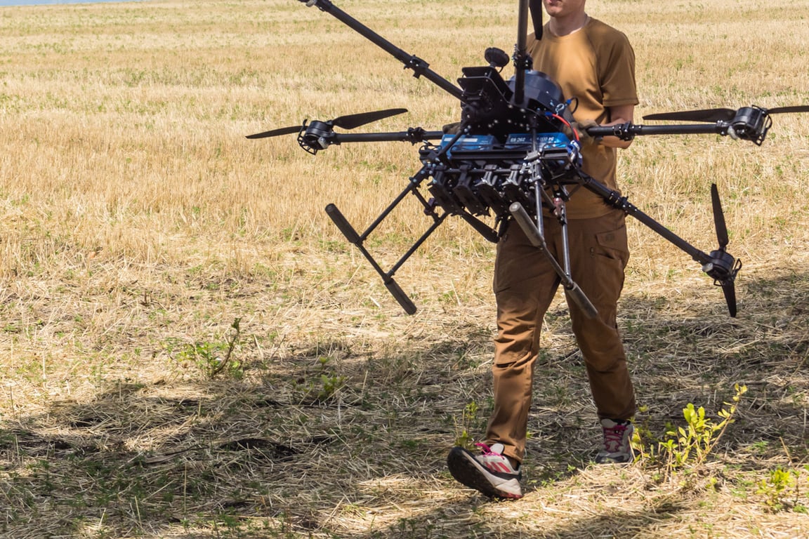 Украинский тяжёлый беспилотник «Баба Яга», Украина, 13 августа 2025 года. Фото: Jose Hernandez / Shutterstock / Rex Features / Vida Press