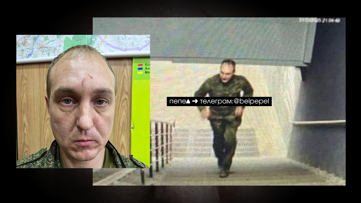 Алексей Кострикин. Портрет из соцсетей и кадр с камеры видеонаблюдения. Фото: Пепел — Белгород