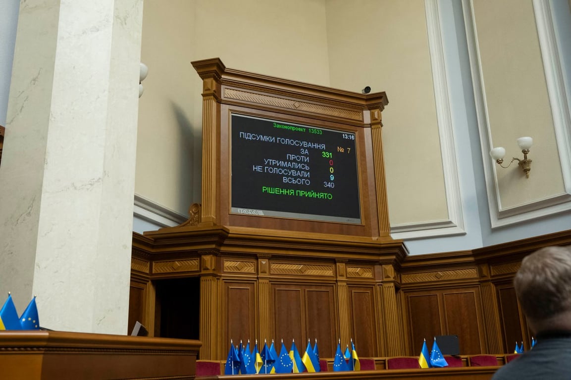 The result of the vote in the Verkhovna Rada, 31 July 2025. Photo: Verkhovna Rada, Telegram