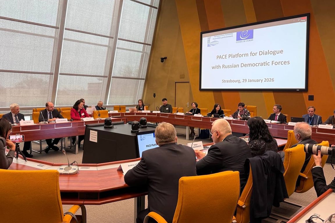 Заседание Платформы российских демократических сил при Парламентской ассамблее Совета Европы, 29 января 2026 года. Фото: Владимир Кара-Мурза /  Telegram