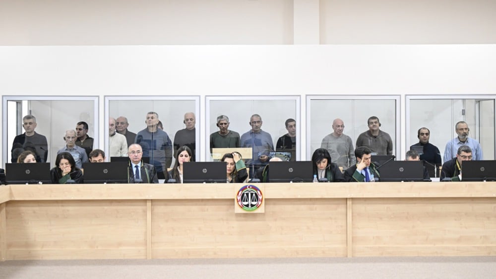 Court hearing of former Nagorno-Karabakh top official Ruben Vardanyan in Baku. Photo: EPA/STR