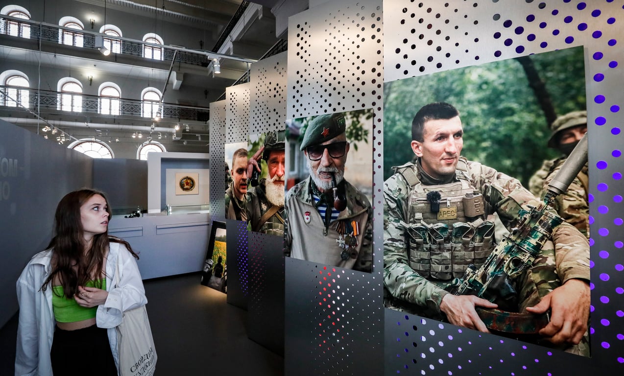 An exhibition at the Moscow State Historical Museum entitled Novorossiya, 5 September 2023. Photo: EPA / Yuri Kochetkov