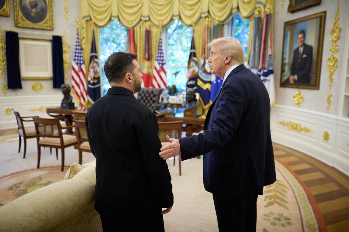 Владимир Зеленский и Дональд Трамп в Белом доме, Вашингтон, США, 17 октября 2025 года. Фото:  пресс-служба офиса президента Украины
