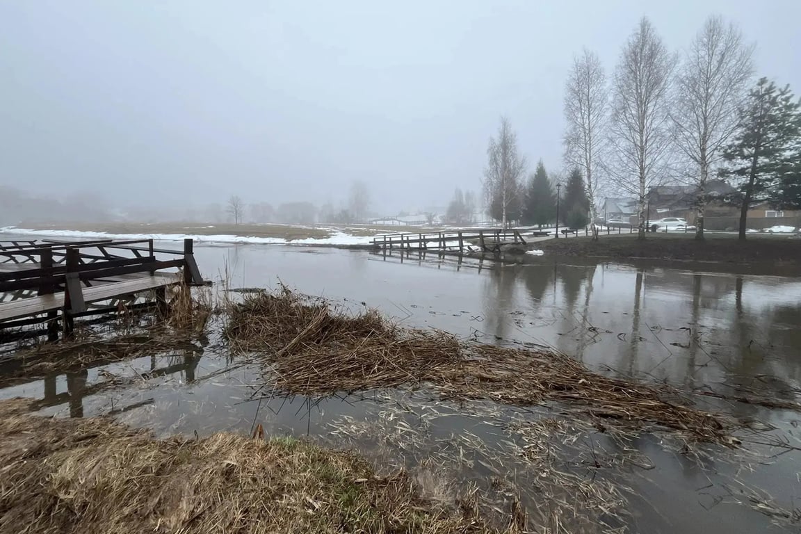 Разрушенный пешеходный мост через реку Каменка в Суздале. Фото:  Роман Кавинов